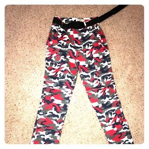 Camo Red and Black pants
